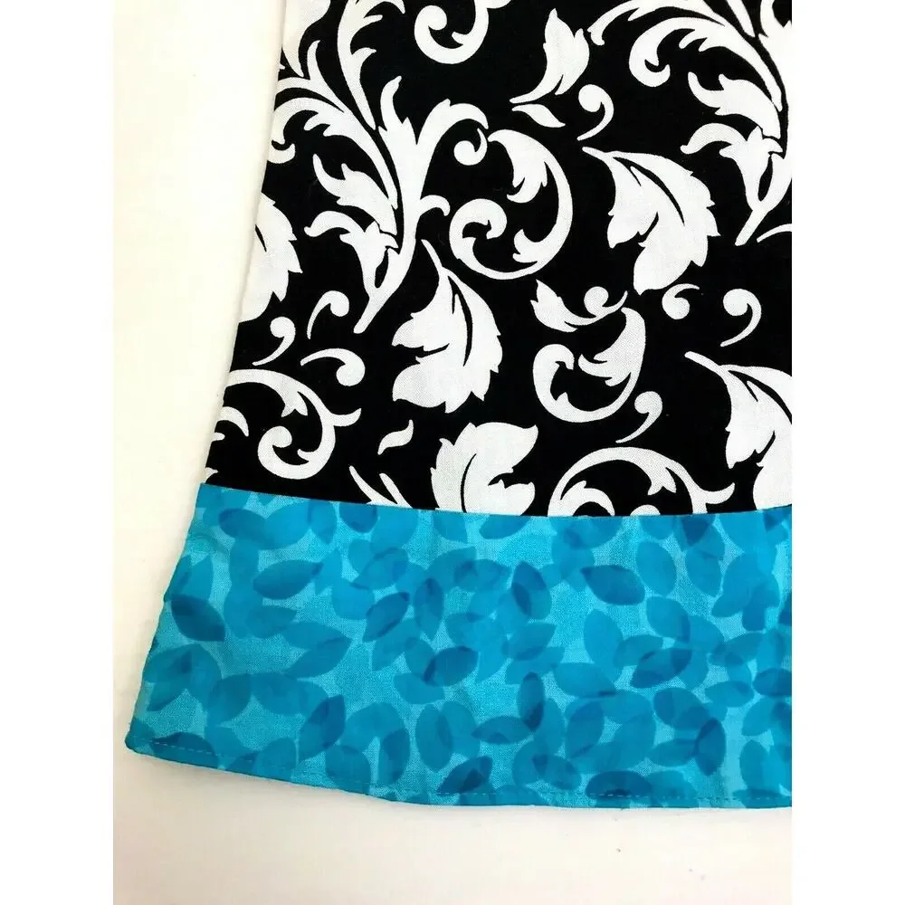Tiffany's Tea Party Girl's 3T A Line Jumper Cotton Black Blue Dress